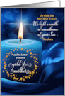 Gold Star Mother’s Day Blue Heart and Candle Custom card
