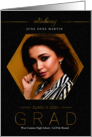 Class of 2025 Black and Gold Graduation Announcement Photo card