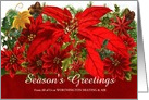 Custom Christmas Poinsettia Professional Business Custom card