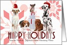 Happy Holiday Dogs From the Pack or Group Custom Text card