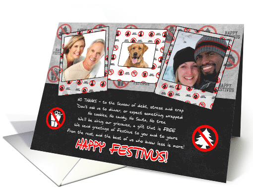 Happy Festivus Funny Poem with 3 Photos card (1004047)