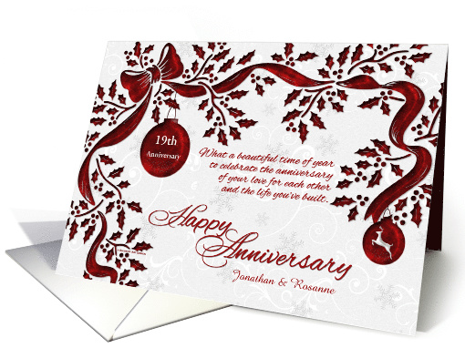 Winter Wedding Anniversary Holiday Season Custom card (1005305)