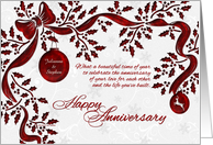 Winter Wedding Anniversary Holiday Season Custom card