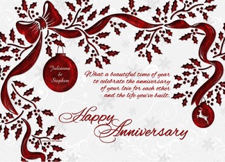 Winter Wedding Anniversary Holiday Season Custom