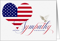 Military Sympathy Loss of a Hero Embossed Look card