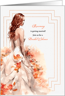 Bridal Shower Invitation Vintage Bride Sepia Tones card