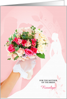 Mother of the Bride Custom Congratulations Pink Roses card