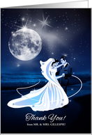 Custom General Wedding Thank You Dancing Beach Moonlight Blank card