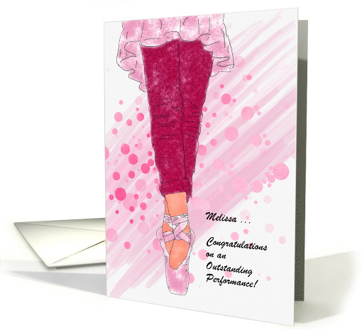 Congratulations on your Ballet Recital Pink Ballerina card (1013013)