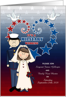 Military Wedding Invitation Stars and Stripes card