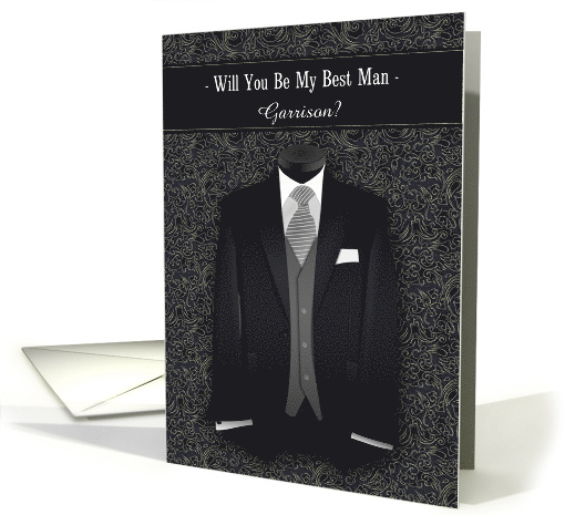 Will You Be My Best Man Custom Wedding Attendant card (1014427)