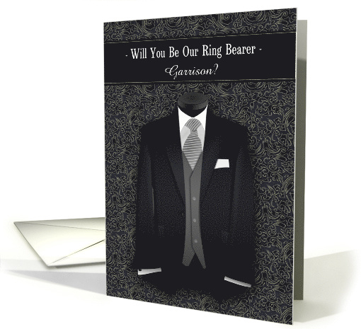 Will You Be Our Ring Bearer Custom Wedding Attendant card (1014493)