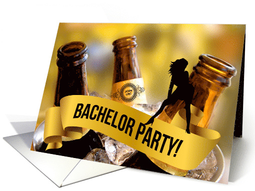 Bachelor Party Beer and Sexy Women card (1014973)