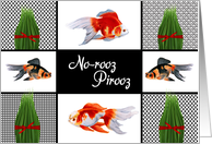 Norooz Persian New Year Goldfish and Sabzeh Grass card