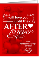 for Boyfriend on Valentine’s Day Romantic Red Hearts Custom card