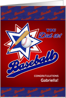 Custom Congratulations on Baseball Theme card