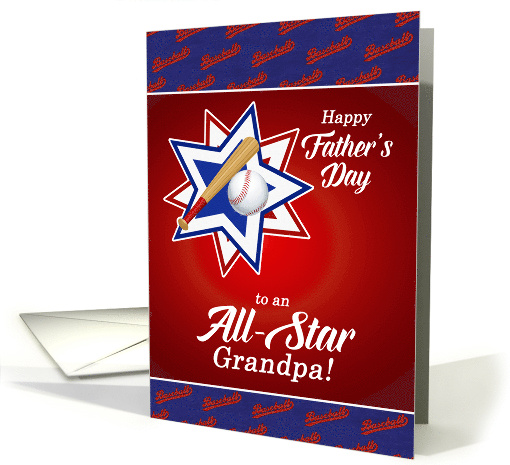 for Grandpa Father's Day All Star Baseball Theme card (1028359)