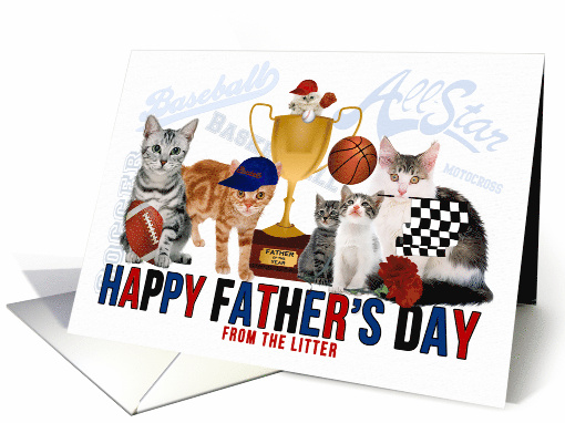 from the Cats on Father's Day Cats Sports Theme card (1030267)