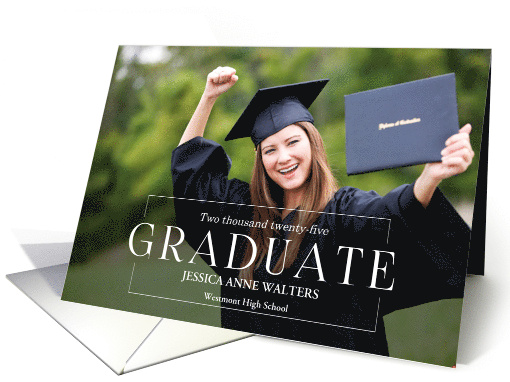 Graduation Announcement with Grad's Photo 2025 card (1031151)