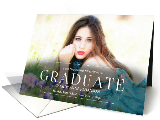 Graduation Commencement Ceremony Simple Elegance Photo 2025 card