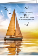 for Boss on Father’s Day Nautical Theme Sailing card