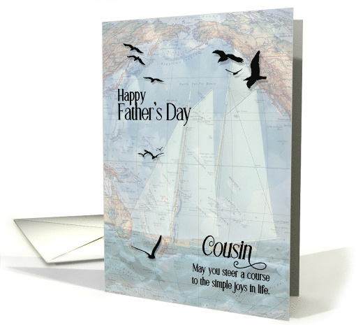 for Cousin on Father's Day Nautical Theme Sailing card (1035927)