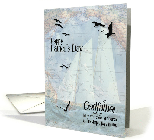 for Godfather on Father's Day Nautical Theme Sailing card (1035943)