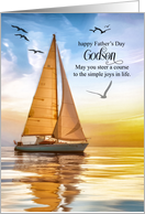 for Godson on Father’s Day Nautical Theme Sailing card