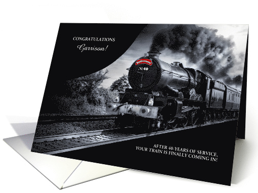 Custom Railroad Retirement Congratulations - Train in... (1039441)