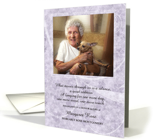 Memorial Service in Lavender Purple with Paw Prints for... (1042617)