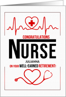 Retirement from Nursing Congratulations Custom Nursing Cap card
