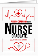Pinning Ceremony for Nursing School Graduate Custom Invitation card