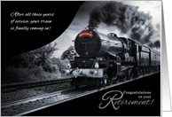 Retirement Congratulations Railroad Train Theme card