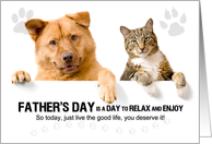 Father’s Day Fun Kitten and Puppy card
