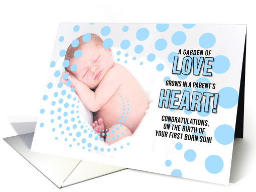 for New Parents on the Birth of their First Son Blue card (1070181)