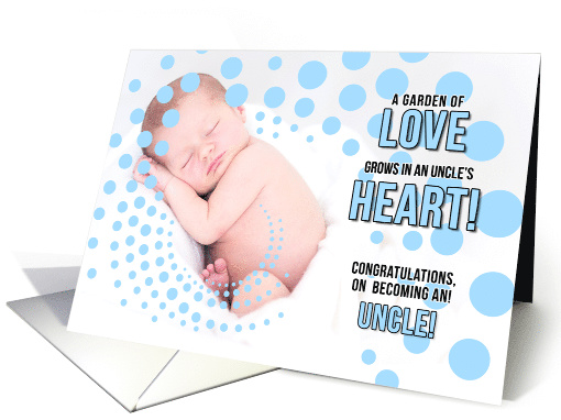 for a New Uncle Birth of his Nephew Blue Congratulations card