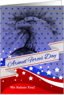 Armed Forces Day Eagle Stars and Stripes card