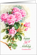 Grandmother’s 90th Birthday Vintage Rose Garden card