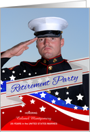 Military Retirement Party Patriotic Theme with Custom Photo card