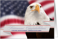 Military Retirement Custom Congratulations Eagle card