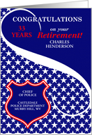 Custom Law Enforcement Retirement Congratulations card