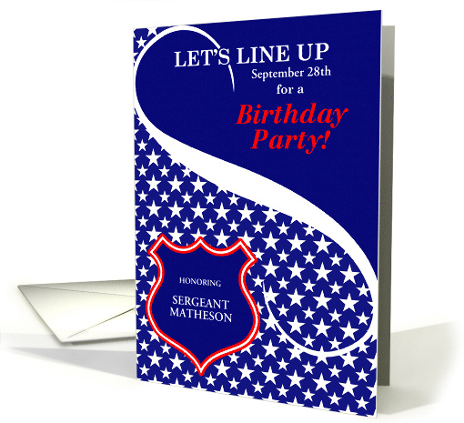 Law Enforcement Birthday Party Invitation Custom card (1081850)