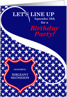 Law Enforcement Birthday Party Invitation Custom card