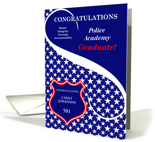 Custom Police Academy Graduate Congratulations card (1087106)