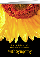 Loss of a Spouse Sympathy Sunflower card