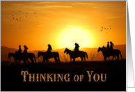 All of Us are Thinking of You Western Horseback Riders card