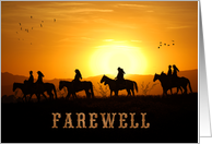 Farewell and Goodbye Western Cowgirls and Cowboys card