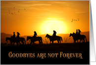 Good Bye My Friend Western Cowboys and Cowgirls on Horses card