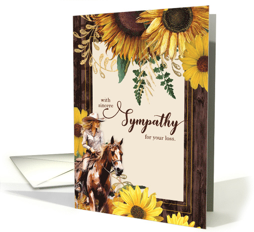 Sympathy Country Western Cowgirl or Cowboy card (1099252)