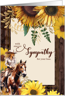 Sympathy Country Western Cowgirl or Cowboy card